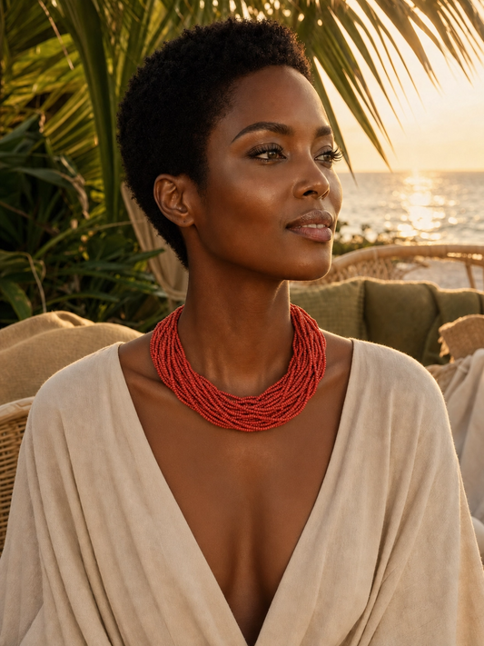 Coral Fire Necklace