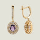 Gem Stone Drop Earing