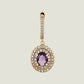 Gem Stone Drop Earing