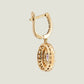Gem Stone Drop Earing